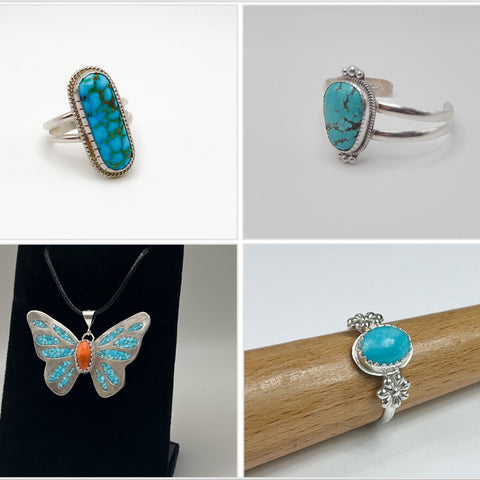 Turquoise Pendants, Cuffs & Rings