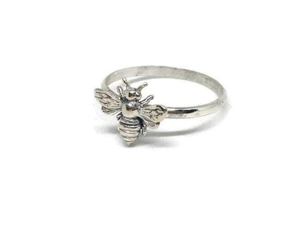 Bee Ring, 925 Sterling Silver, Gift for Bee Lover, Honey Bee, Made in USA - Judy's Jewelry Basket